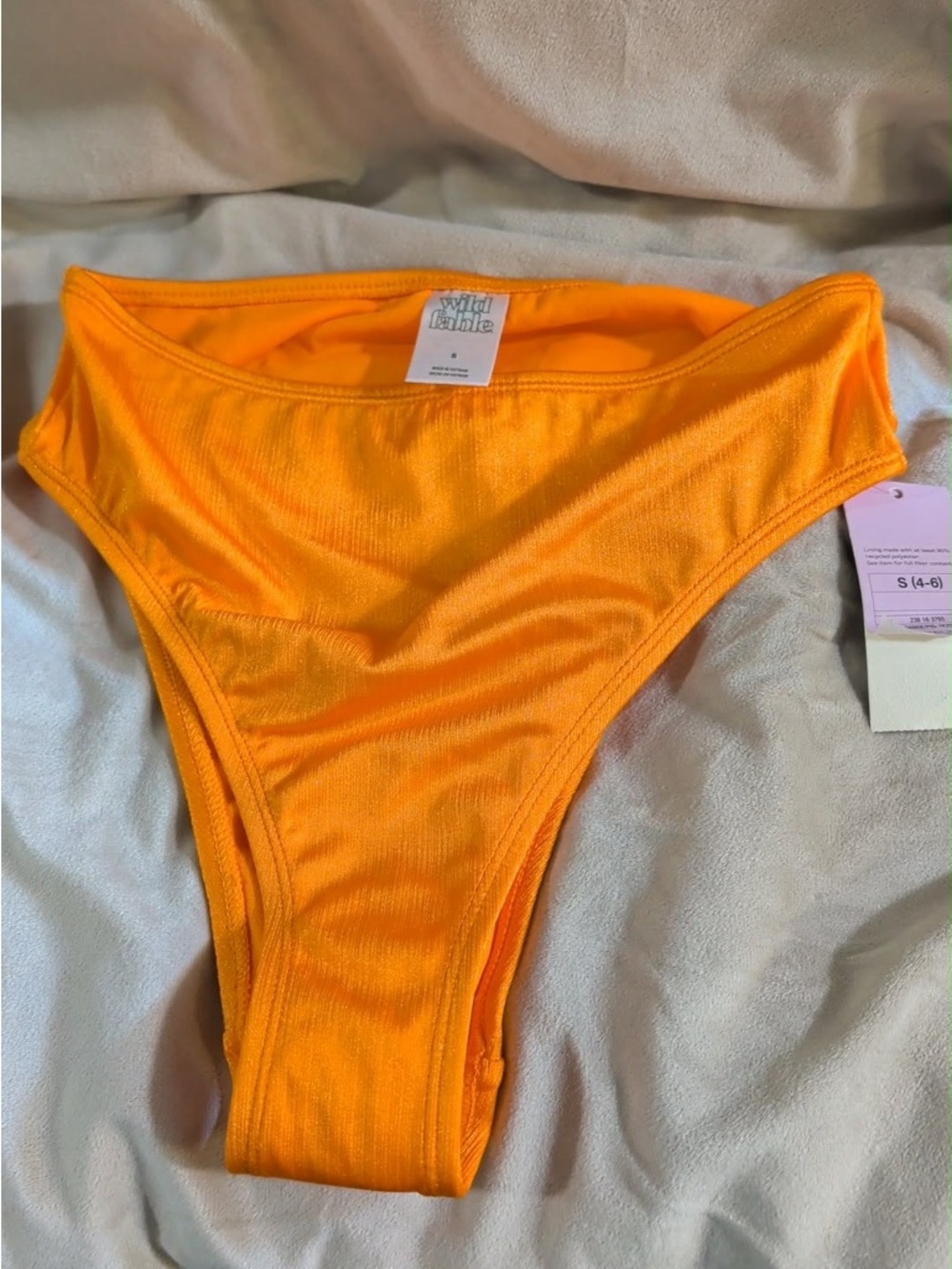 Orange High-Cut Bikini Bottom